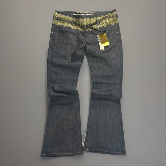 Pepe Jeans London Denim - NEW Y2K Pepe Jeans London Jeans Women's Size 34 Lordes Raw Wash Embroidered Belt